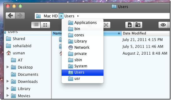File explorer in mac